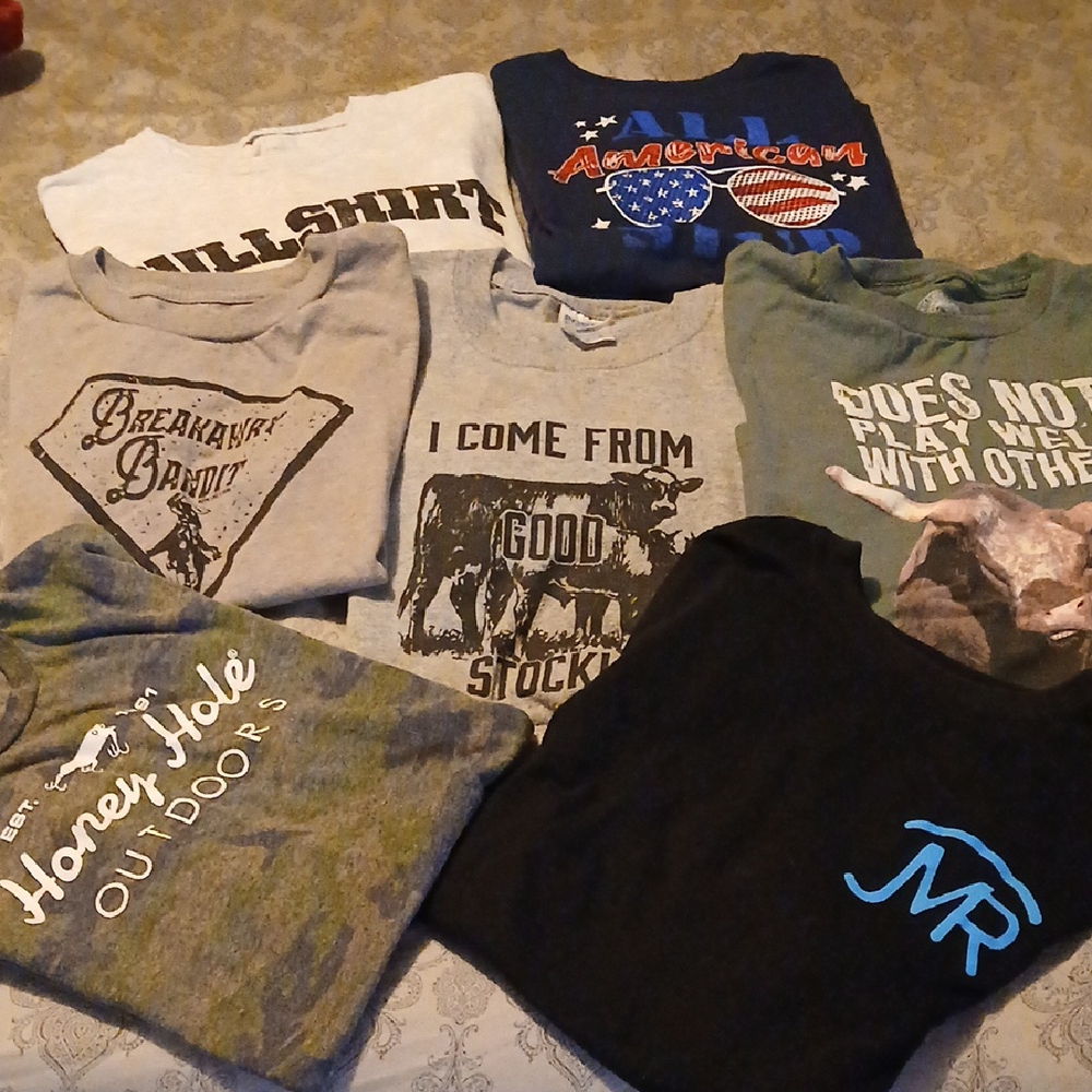 7 FOR $15 YOUTH BOYS MEDIUM 10-12 TEE SHIRTS